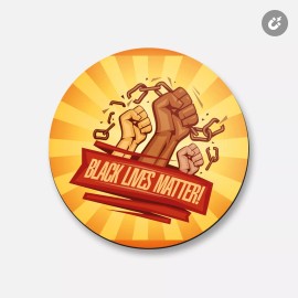 Unbranded Black Lives Matter Chain | 4'' X 4'' Round Decorative Magnet