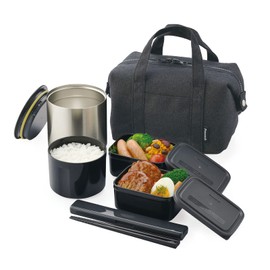 Peacock AL-E90 HC Lunch Jar, Thermal Charcoal, Approx. 2.3 Cups