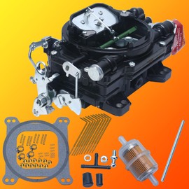 1405 Manual Choke Carburetor 1405 Performer 600 CFM Square Bore 4-Barrel Air Valve Carb Compatible With Edelbrock 1405/14053 600CFM Black Billet Aluminum Carburetor (1405B)