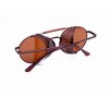 Enrique Cavaldi® Steampunk Shades Men`s Polarised Sunglasses Mesh Sides Brown