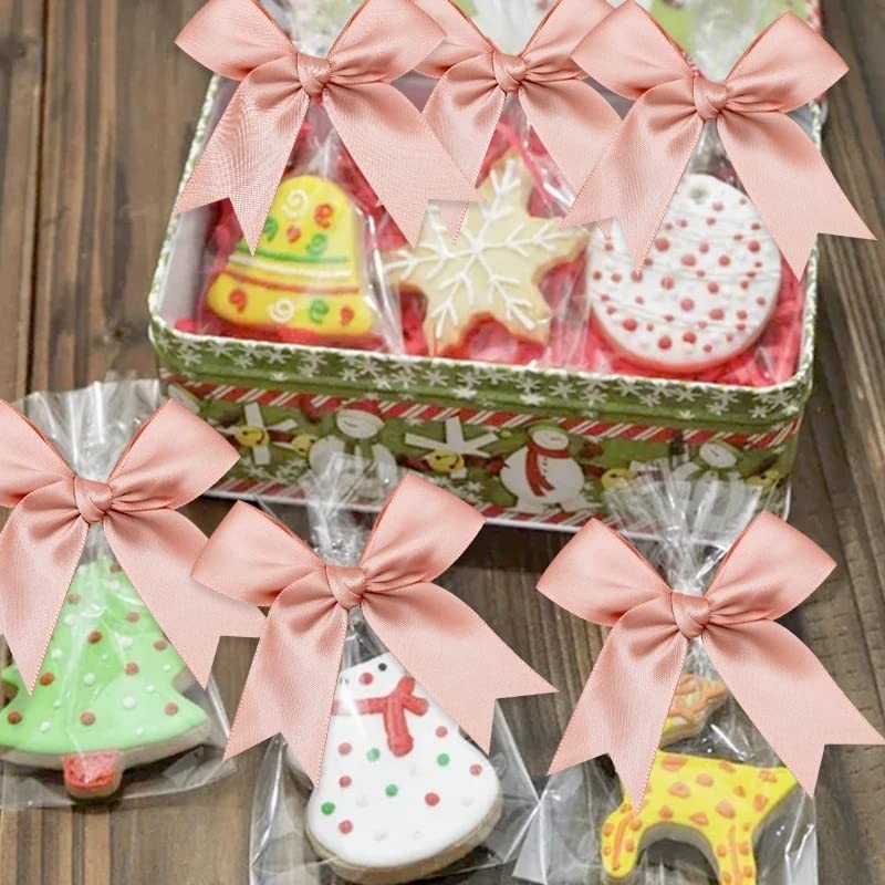 GorinsKani 100pcs 3.3inch Polyester with Dovetail Angle Hand Knotted Gift