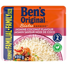 BEN'S ORIGINAL BISTRO EXPRESS Family Size Jasmine Coconut Flavour Rice Side Dish, 490g pouch