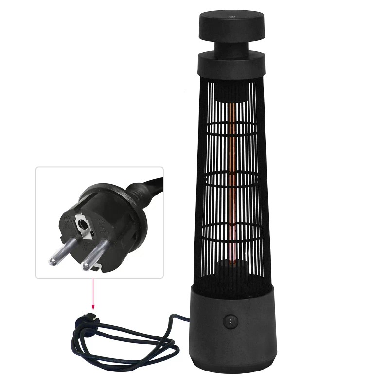 1200W IP55 Waterproof Infrared Electric Freestanding Patio Heater with Touch