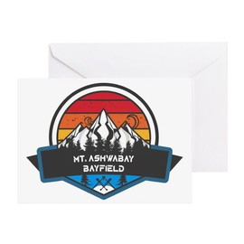 CafePress Mt. Ashwabay Bayfield Wisconsin Folded Greeting Card Matte