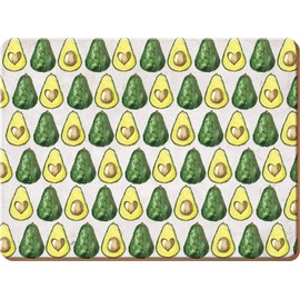 Creative Tops OTT Cork Placemat Set/Table Mats with 'Let's Avocuddle' Design, Multi-Colour, 29 x 21.5 cm, Set of 4