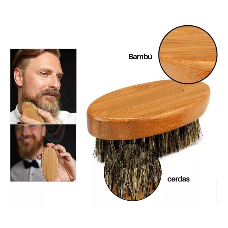 Universo en Linea Cepillo Para Barba De 11 Cm Cerdas
