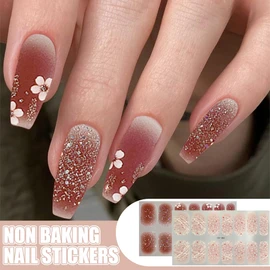 2 Stück Sticker Nagelaufkleber Nagelsticker Aufkleber Nail Art Stickers DIY für Damen Mädchen Weihnachten Nagelkunst Dekoration Maniküre Nageldesign