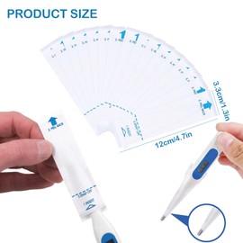 200 Pieces Digital Thermometer Probe Covers Disposable Thermometer Sleeves Universal Electronic Thermometer Covers for Oral Armpit Rectal Electric Thermometer