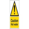 V Safety Caution Hot Water Sign - Portrait - 200