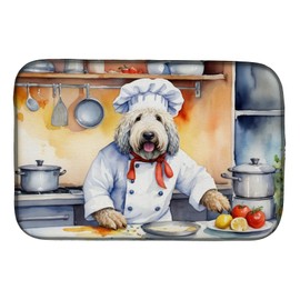 Caroline's Treasures DAC6274DDM Komondor The Chef Dish Drying Mat Absorbent Dish Drying Mat Pad for Kitchen Counter Dish Drainer Mat for Countertop, 14 x 21", Multicolor