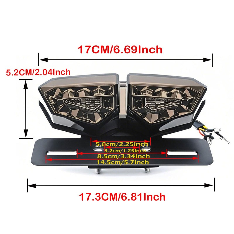 Motorcycle Tail Light, Motorcycle Integrated Brake Tail&Turn Signal Light with