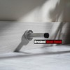 Brushed Stainless Steel Door Stopper with Black Tip – Soft