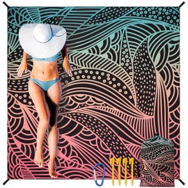 AISPARKY Beach Blanket Waterproof Sandproof Quick Drying Beach Mat Extra Large Outdoor Picnic Blanket for Travel Camping Hiking