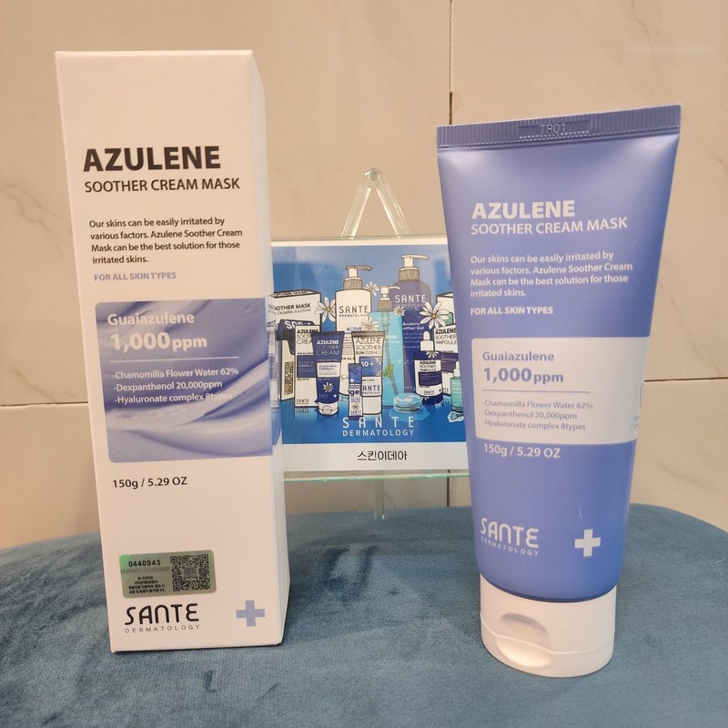 Santé Azulene Soothing Cream Mask 150g / 상떼 아줄렌 수더크림마스크