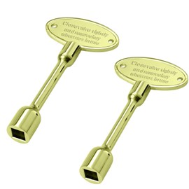 Replacement Parts Gas Valve Key for Gas Fire Pits and Fireplaces, Polished Brass Replacement Gas Key Fits 1/4" Turn Ball Valve 3” Long of 2 Pack