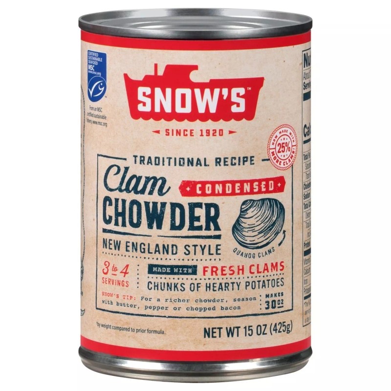 Snow's Snows Traditional Chowder Clam New England Style CONDENSED (3