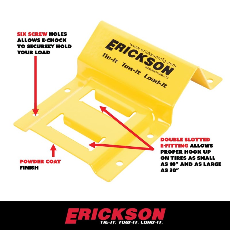 Erickson Wheel Chock Tie-Down Kit, 2 in x 7.5 ft,