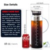 Aquach 68 Oz Cold Brew Coffee & Iced Tea Maker