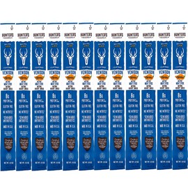 12 Count - Hunter's Reserve - PKM - Exotic Meat Trail Sticks - 6 Count - Adventure You Can Taste - Wild Game Exotic Jerky Meat Sticks (Venison Habenaro)