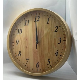 Argenmexwatch Reloj De Pared Clasico Silencioso Simil Madera Redondo