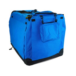 PETSWORLD Folding Soft Dog Crate, Indoor & Outdoor Pet Home, Oxford and metal frame, Indoor & Outdoor Protection, Blue Flow Crate 20 x 12 x 12 inch