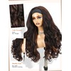 Long Yaki Curly Headband Wigs For Black Women Half Wig