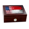 ExpressItBest Premium Desktop Humidor - Glass Top - Flag of