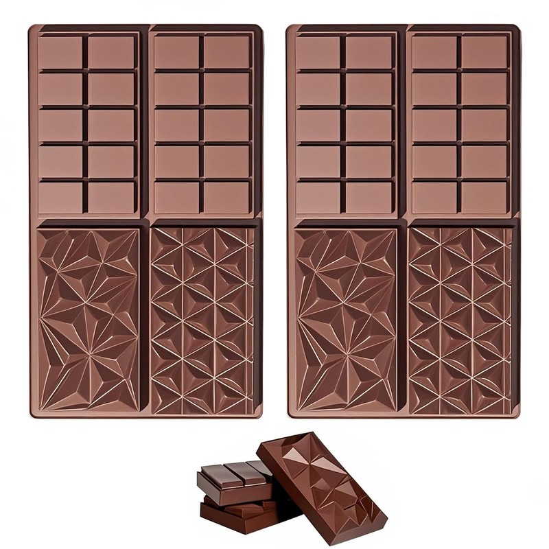 La chat 2 Packs Silicone Molds for Chocolate, Food Grade