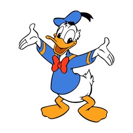 Adorable Cartoon Happy Duck Goofy Donald Duck Daisey Cartoon Adorable Cartoon Girls Boys Kids Room Design Colorful Nice Pretty Elevate Home Vinyl Visual Decoration Creative Aesthetic Art 12x12 inch