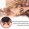 VPOUERY 6-Zacken Meridian Massagekamm, Naturholz Gua Sha Werkzeug, Kopfhaut, Gesichts,