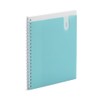 Poppin Spiral Notebook, 3-Subject College Ruled Notebook, Translucent Front Cover Pocket for Added Storage, 120 Sheets, Easy Tear Pages (Aqua, 3-Subject)