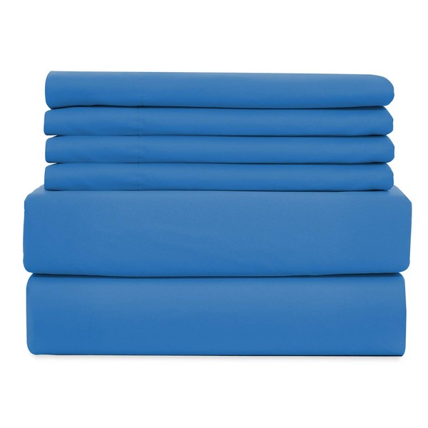 WAVVA Soft Bedding 4 Piece Bed Sheets Set - 1800
