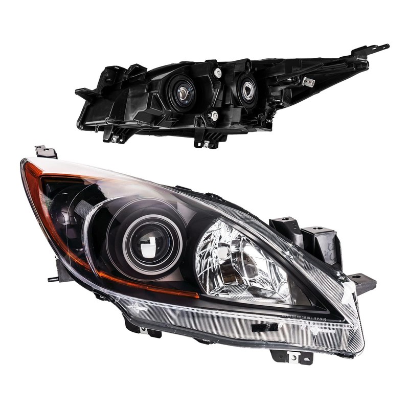 PHILTOP Headlight Assembly for 2010 2011 2012 2013 Mazda 3,