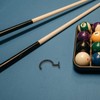 Black Iron Pool Cue Stick Holder - Multi-Functional Billiard Table