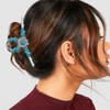 2 PACK Extra Turquoise Blue Stone Sun Hair Claw Clip,