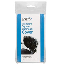 ForPro Professional Collection Premium Square Chair Back Cover, Clear, Made of Vinyl, for Salon Chair Seat Backs, 20.5” L x 4.5” W x 15.5” H