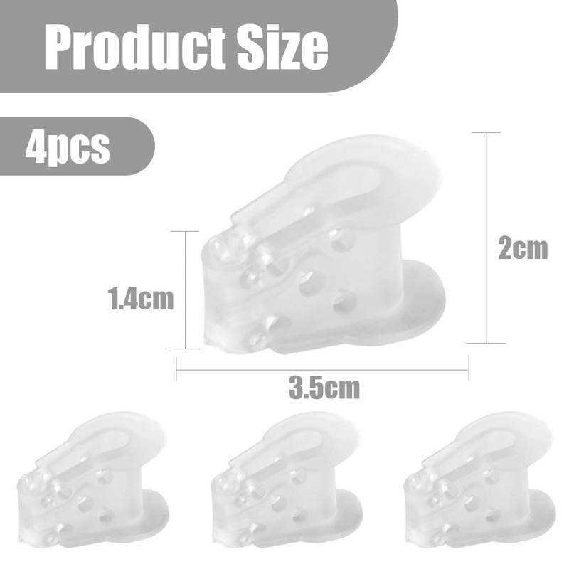 2 Stück Zehentrenner, Zehenkorrektur aus Silikon, überlappender Zehentrenner, Hammerzehenkorrektur, für