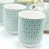 Herbal Teapot Green Mosaic.Built in Teastrainer and 6 Matching Cups