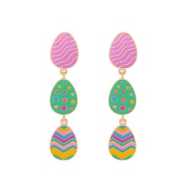 Easter Earrings for Women Funny Rabbit jewelry Egg Dangle Earrings Cute Bunny Spring Easter Holiday Jewelry (A:Egg Earrings)