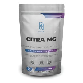 NAIMA Citra Mg 300 g, Sabor Fresa-Limn  Suplemento en Polvo 100  Puro y Natural a Base de Citrato de Magnesio, Inulina de Agave, Colgeno Hidrolizado  