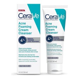 CeraVe Cleanser Espuma Limpiadora para Acné 150 ml | Control de Puntos Negros y Brotes, Fórmula Suave con Ácido Salicílico, Hidrata y Limpia Profundam