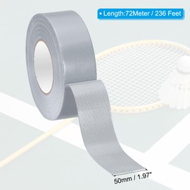 PATIKIL Pickle Ball Court Tape 2" x 236' Indoor/Outdoor Tennis Volleyball Badminton Court Marking Kit for Courts - Silver