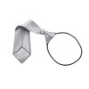 Kids Satin Solid Plain Colour Elasticated Tie (Light Grey)