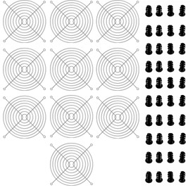 Nivithi Fan Grille 120 mm Protective Cover Silver with Screws Fan Cover for Fan Grille Pack of 10