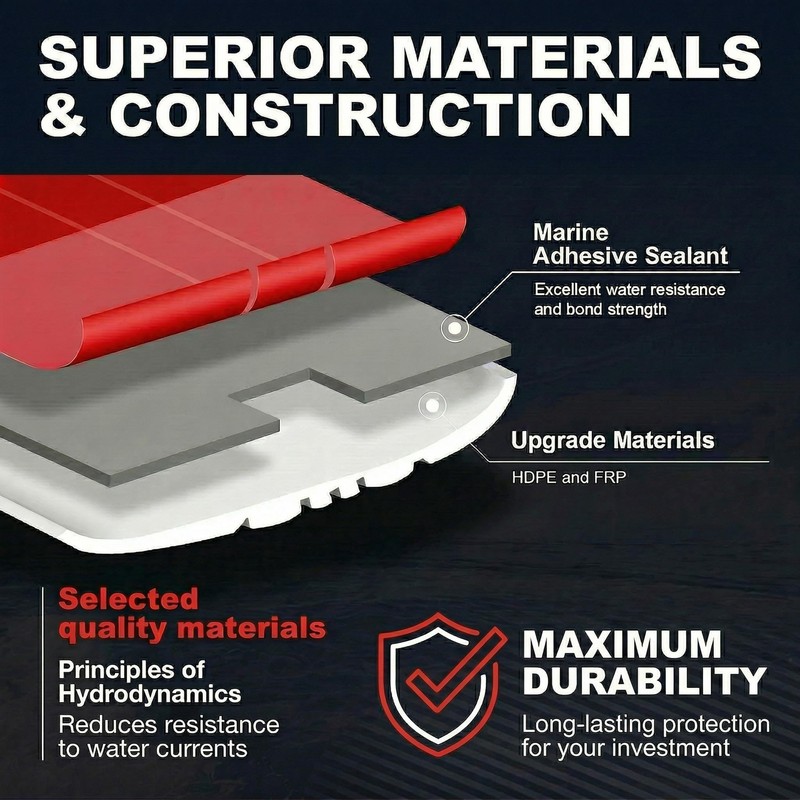 PULJOGDE 6FT Keel Guard for Fiberglass Boats, Self-Adhesive Shield Keel