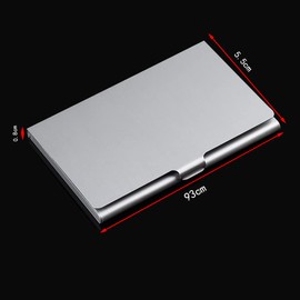 Leadigol 2 Pcs Business Card Holder Namecard Clip Business Card Case Stainless Steel Card Holder Metal Credit Card Case for Men and Women
