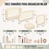 Set de 4 Bolsas de Maquillaje de Malla para Viaje,