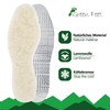 2 Pairs of Real Lambswool Insoles with Aluminium Layer, Natural,