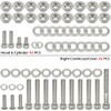 GOLKNHA 164 PCS Polished Stainless Steel Engine Bolt Screw Kit