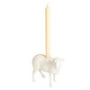 Creative Co-Op Pastoral Elegance Sheep Taper Holder, White